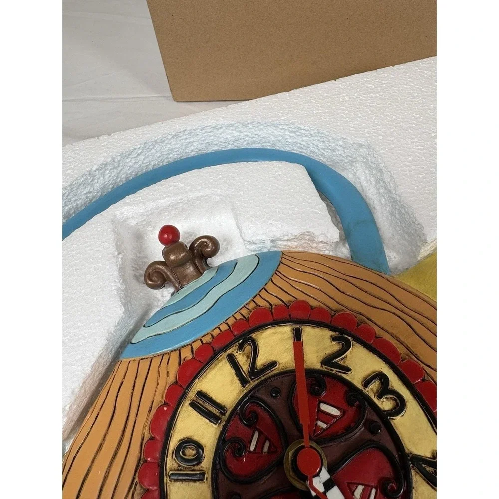 Allen Designs Comfort Tea Teapot Wall Clock P8024 Cup Pendulum RETIRED NOS